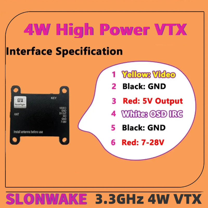 SLONWAKE FPV 3.3G 16채널 4000mW  - Fpv Drone Vtx 리뷰 및 가격