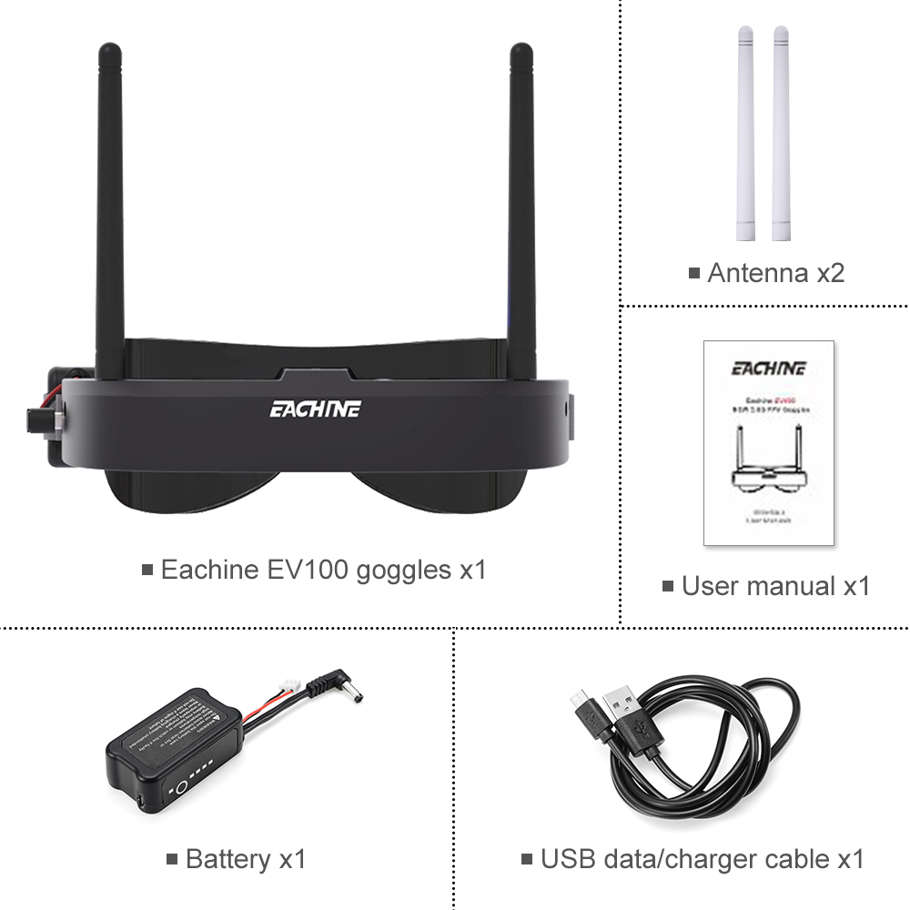 Eachine EV100 720*540 5.8G 72C - Fpv Drone Goggles 리뷰 및 가격