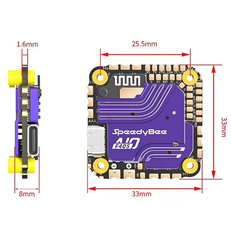 SpeedyBee F405 AIO 비행 컨트롤러 40A - Fpv Drone Flight Controller 리뷰 및 가격